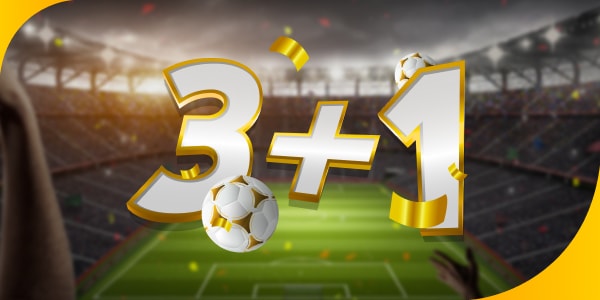 3+1 Jede 4. Wette ist gratis